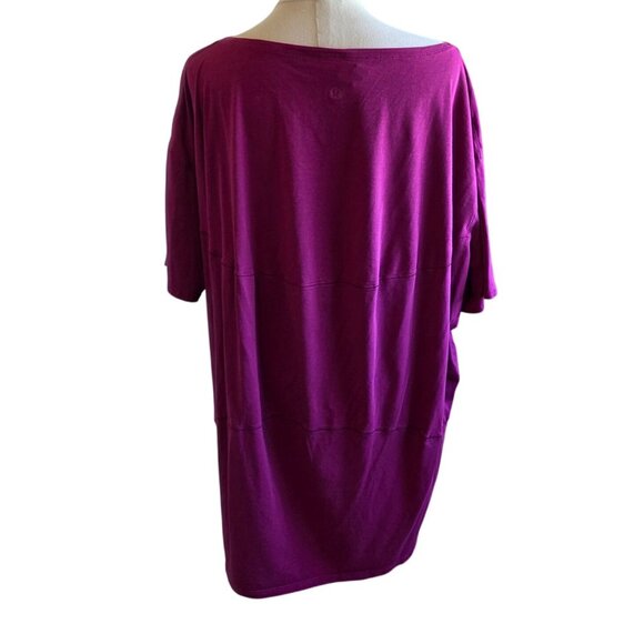 Lululemon Back in Action Short Sleeve Shirt Magenta Purple Womens Plus Size 20 - Picture 3 of 16